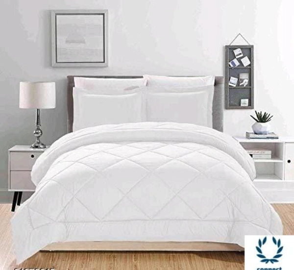 AIesm 200 GSM Microfibre Comforter Double Bed for Winter | Luxurious Quilt Blanket Double Bed | Soft Microfiber Qulits AC Comforters | Size 100X90 Inch  - Free Size, White, Cotton, Pack of1